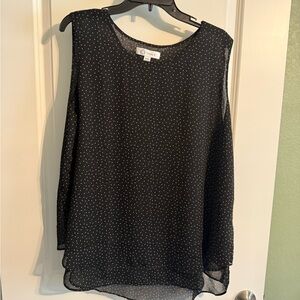 Christina B Black and White Polka Dot Blouse